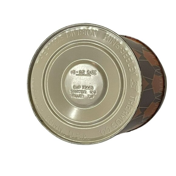 Vintage 1971 Thermos 10 oz Food Jar Used Orange Brown - Picture 8 of 16